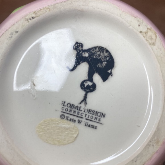 Global Design Connections pink/lime color Polka Dots pigs Coffee Mug 12oz - Picture 6 of 7